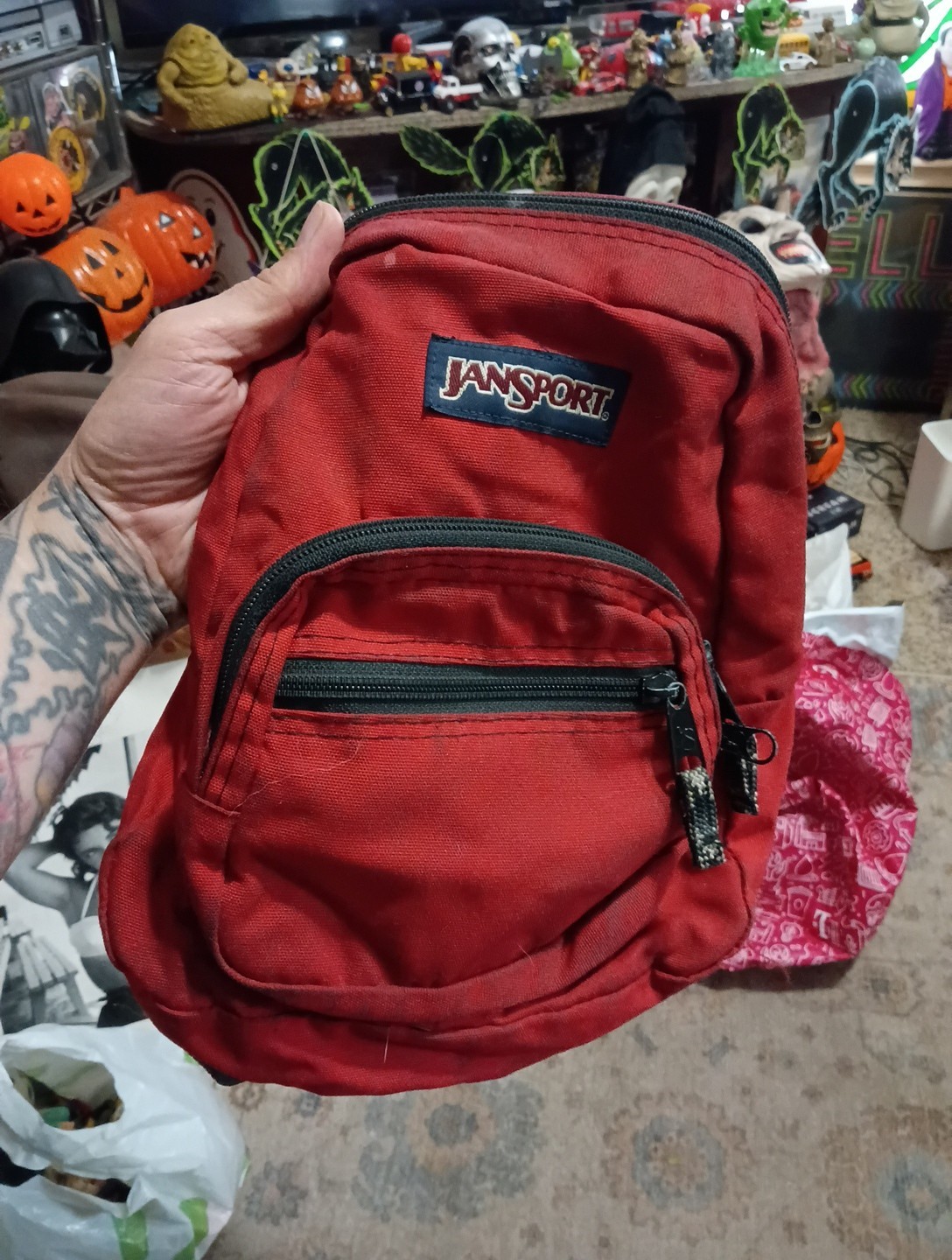 Vintage JanSport Halfpint Mini Backpack Red