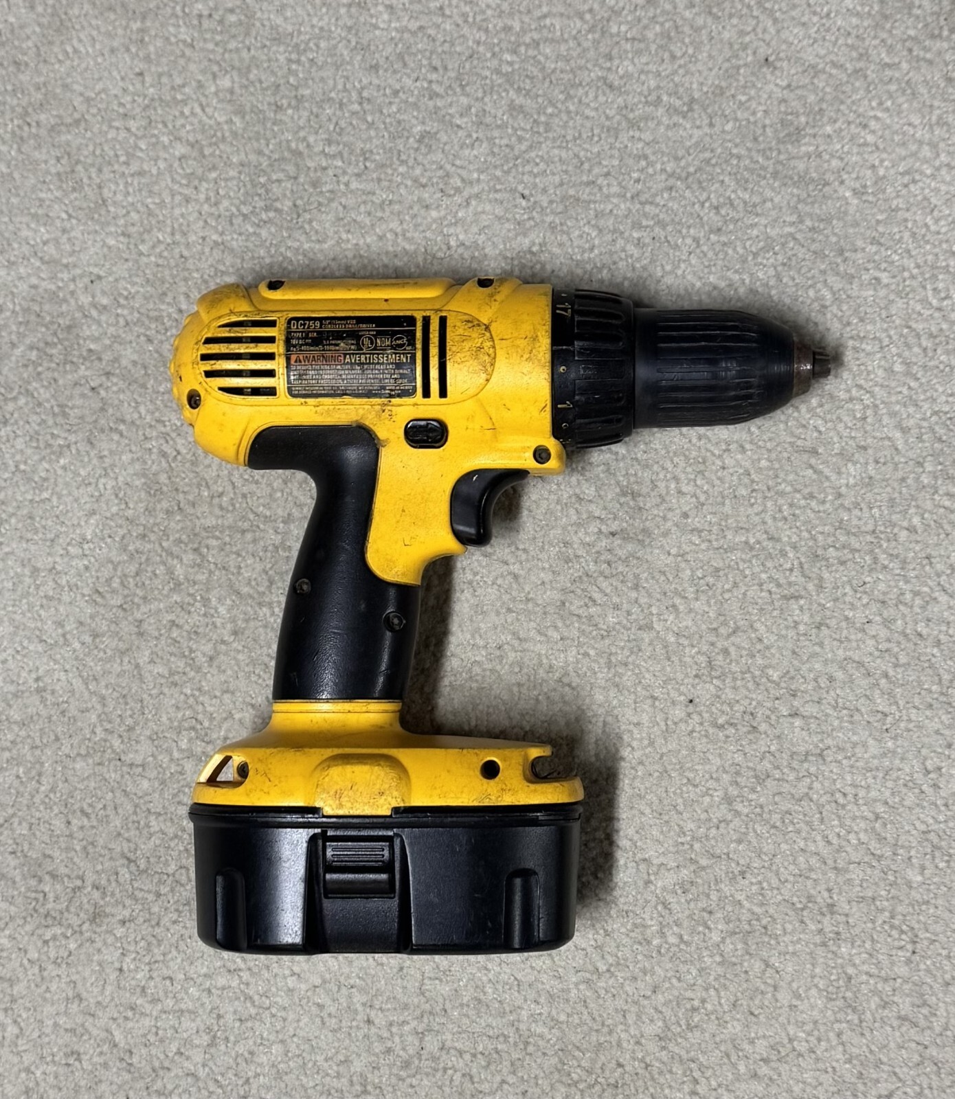 DEWALT DC825 18V XRP 1/4" Cordless Impact Driver & DC759 Drills/Battery/Charger gallery