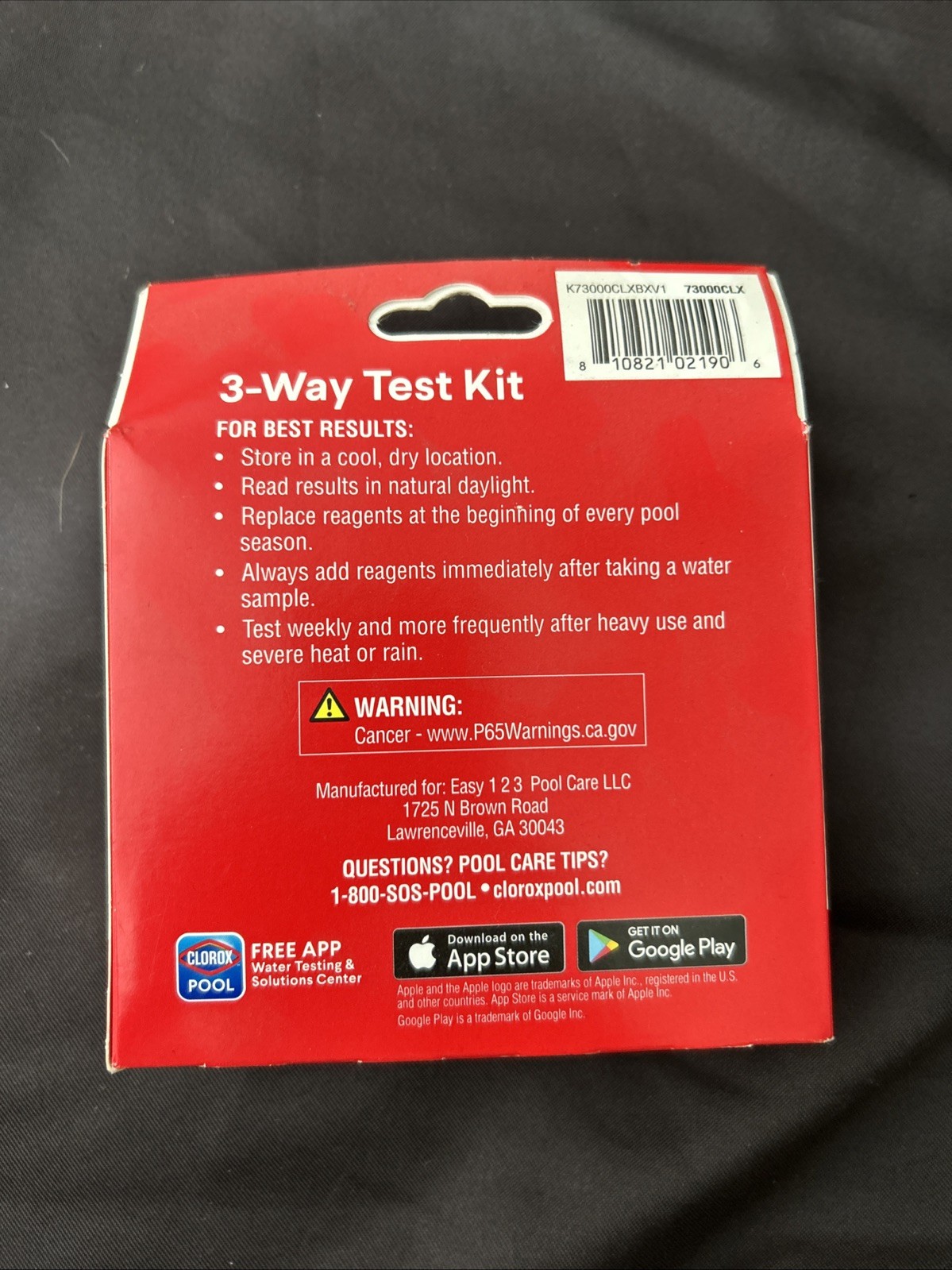 Clorox Pool & Spa 3-Way Water Test Kit pH Chlorine Bromine gallery