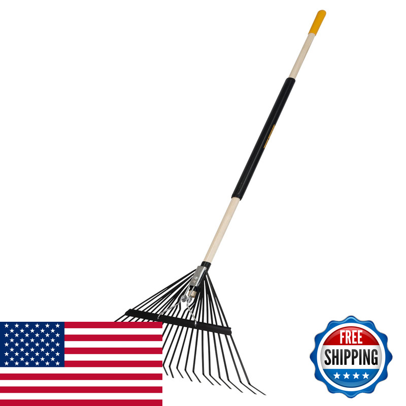 True Temper Steel Tine Leaf Rake Hardwood/Steel Handle For Lawns Gardening And gallery