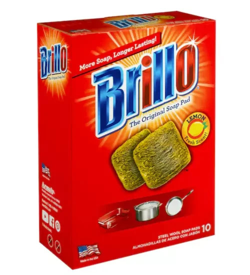 Brillo Steel Wool Soap Pads Lemon Fresh Scent - 10 Pads gallery