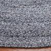 Handmade Charcoal Braided Area Rug - 8' Round, Reversible for High Traffic Areas gallery