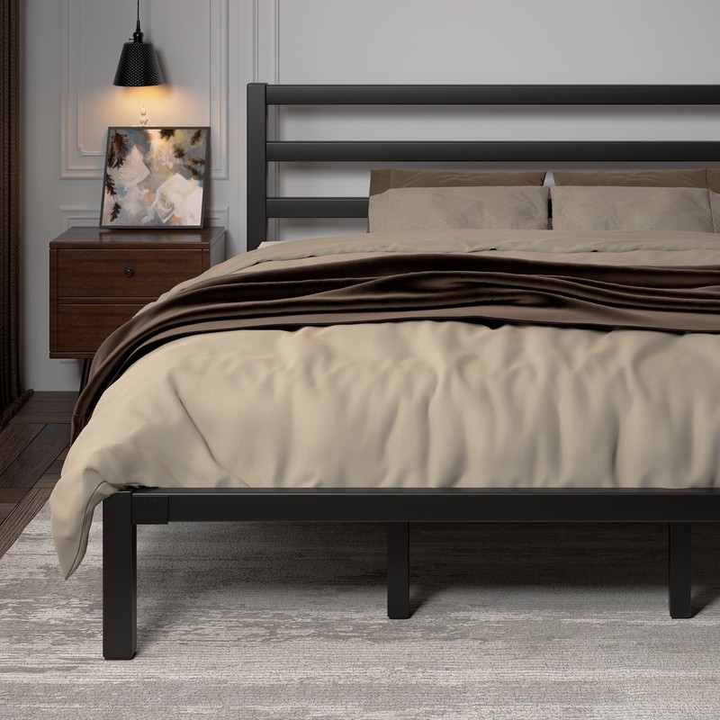 Full/Queen/King Platform Bed with Solid Structure, Massive Storage,Easy Assembly gallery