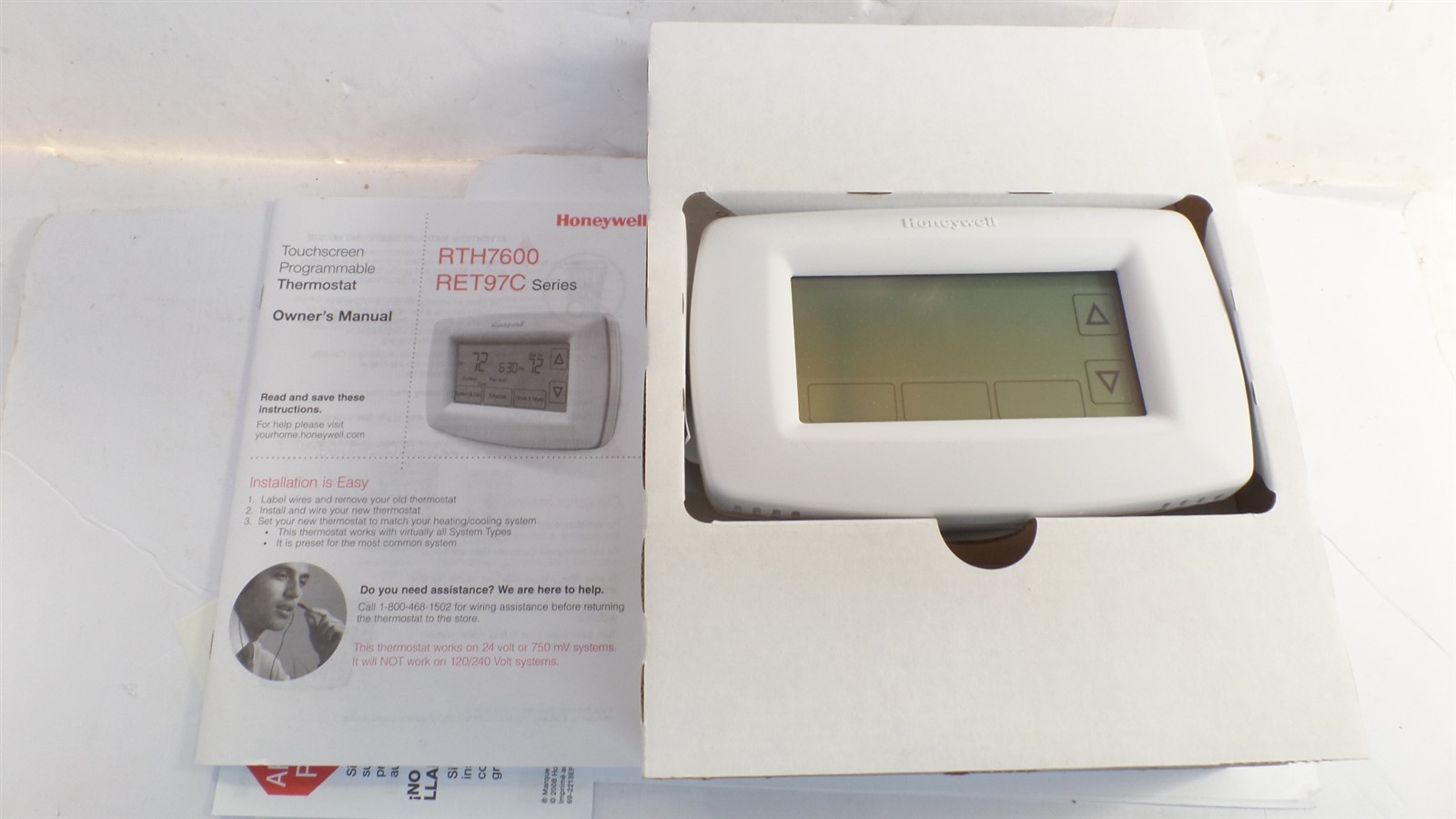 HONEYWELL RTH7600D HOME 7-DAY PROGRAMMABLE THERMOSTAT WITH TOUCHSCREEN DISPLAY gallery
