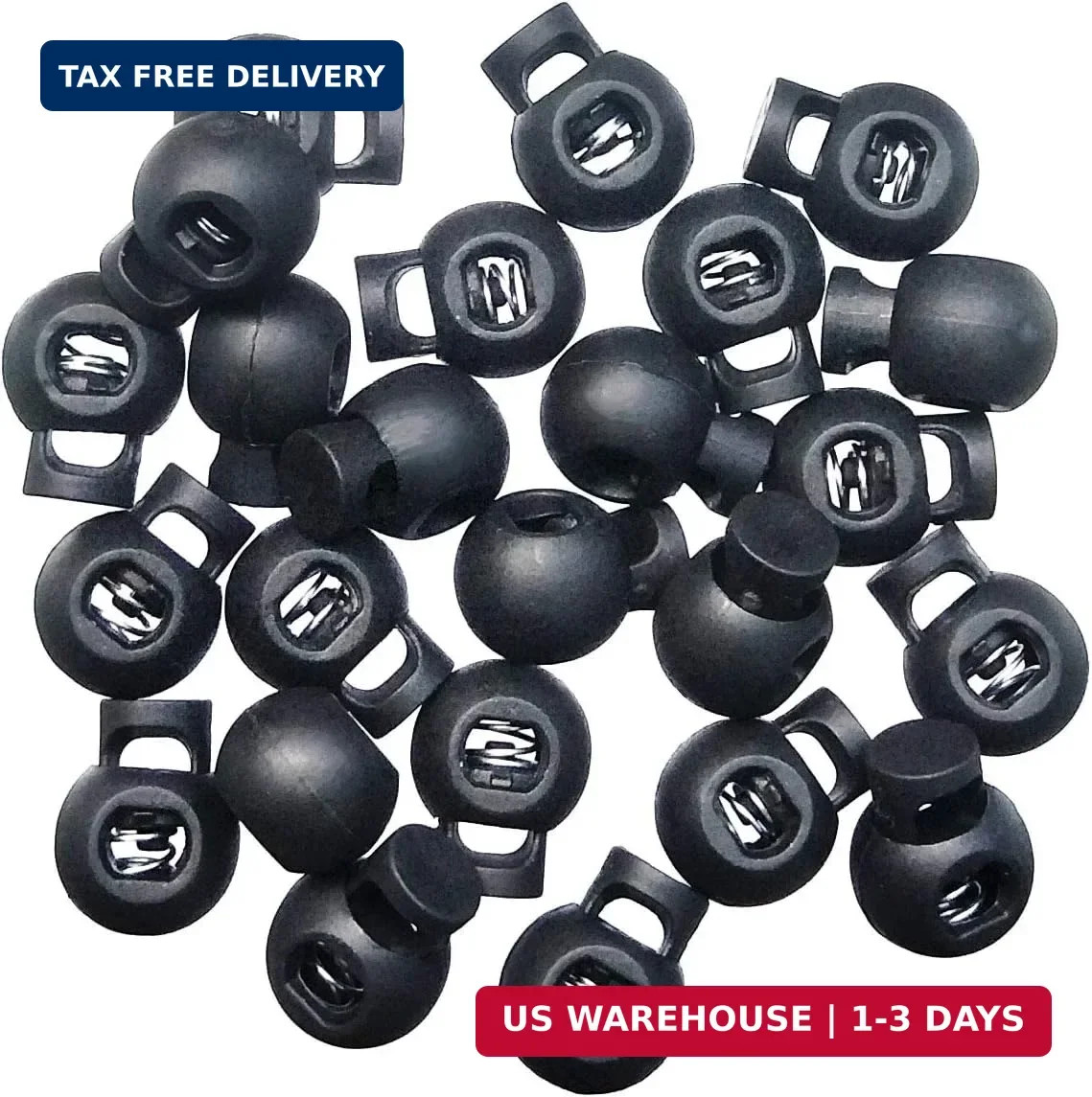 25 PCS Adjustable Ball Cord Lock Round Toggle Stopper Stop Rope Toggle gallery