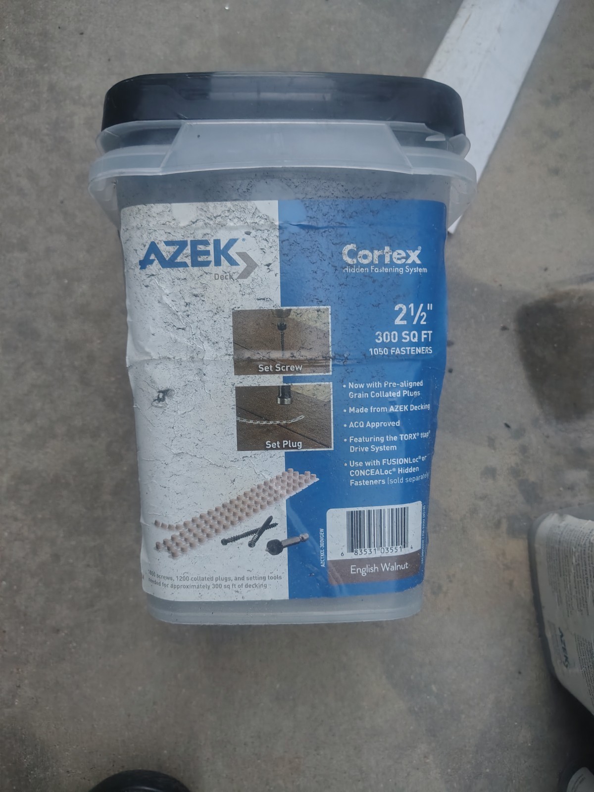 TimberTech Cortex Vintage Screws and plugs English Walnut Hidden Deck Fasteners gallery