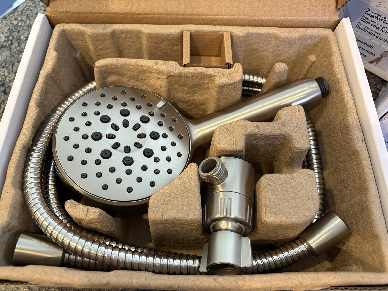 KOHLER Assert Multifunction Handheld Shower Head 6-Spray Brushed Nickel w/ Hose gallery