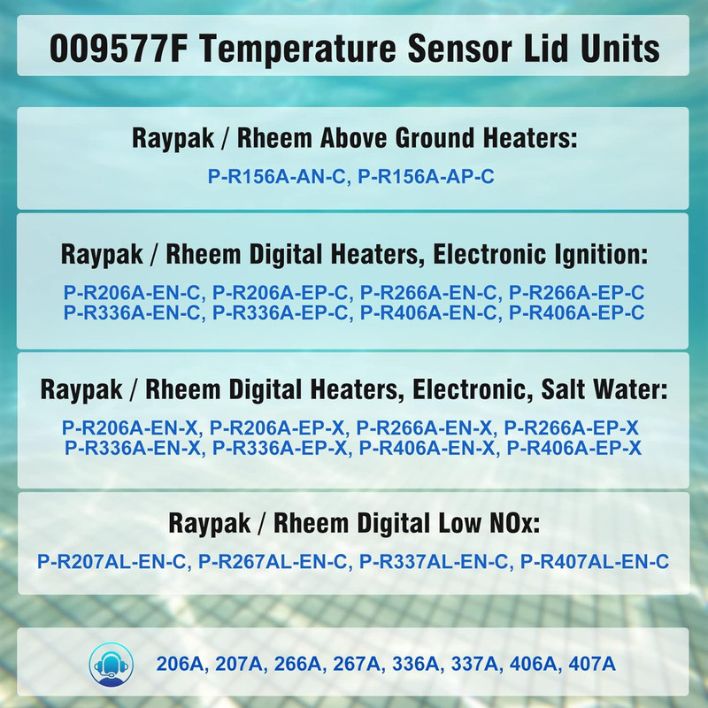 009577F Pool Temperature Sensor Lid Units Replacement for Raypak Heater Spa... gallery