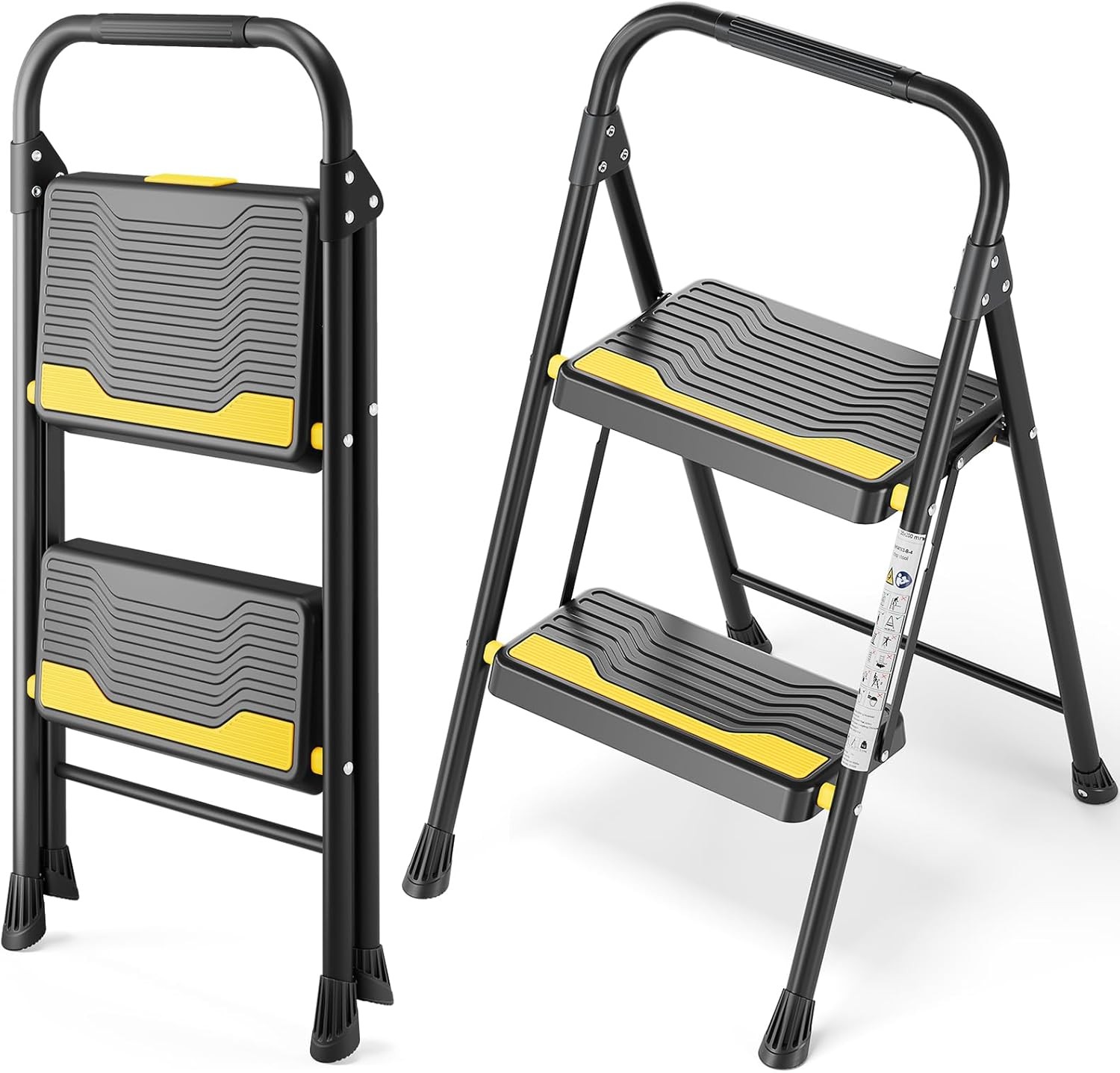 2 Step Ladder, Heavy-Duty Pass 800lb Capacity Test, Wide Anti-Slip Steps gallery