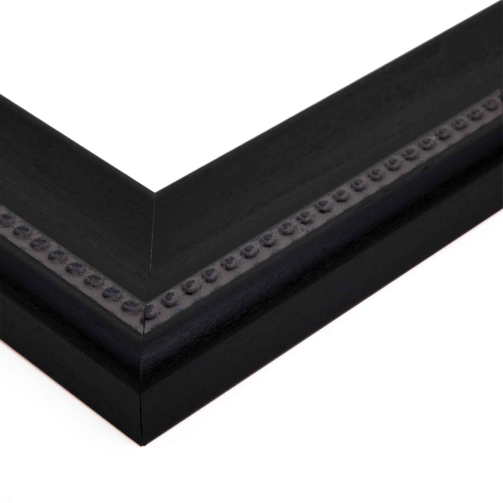 ArtToFrames Picture Frame Custom 2" Matte Black w Beads Wood 4065 Small gallery