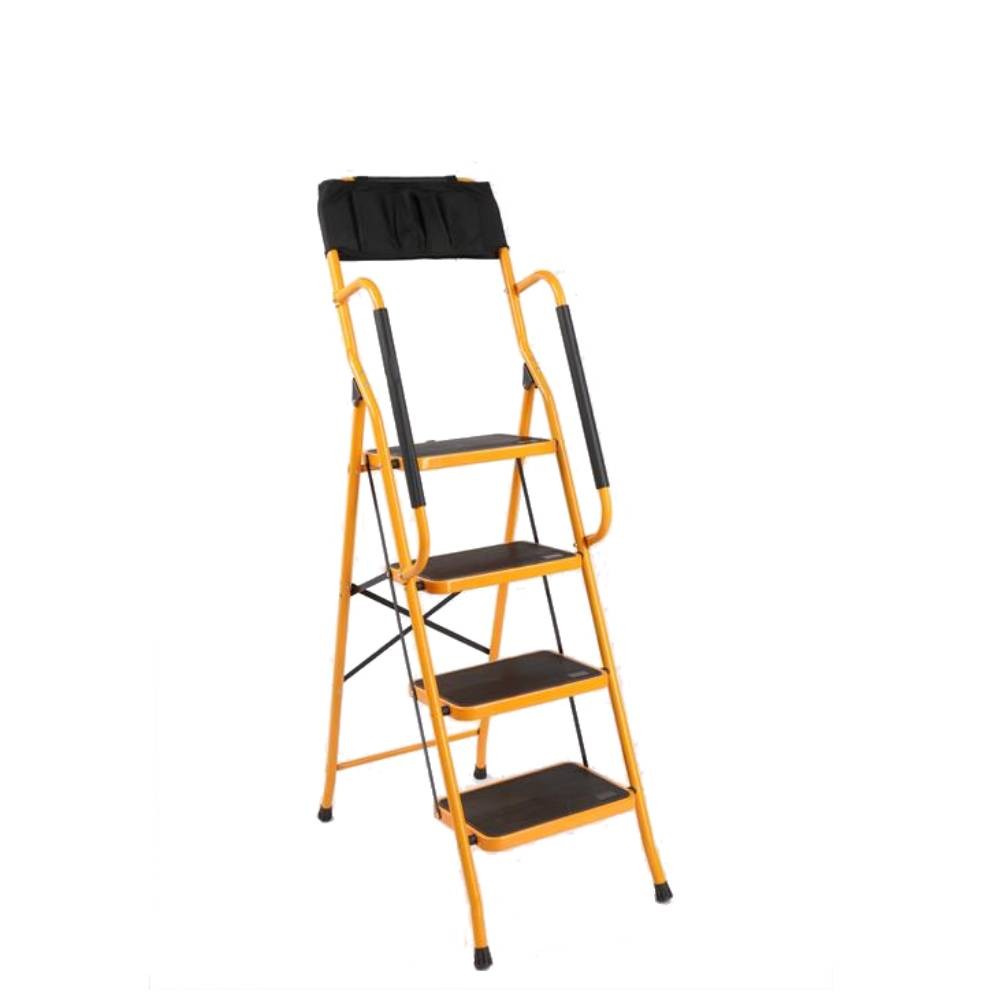 4 Step Stool Ladder Foldable Safety Padded Handrails w/ Tool Bag 330lbs Capacity gallery