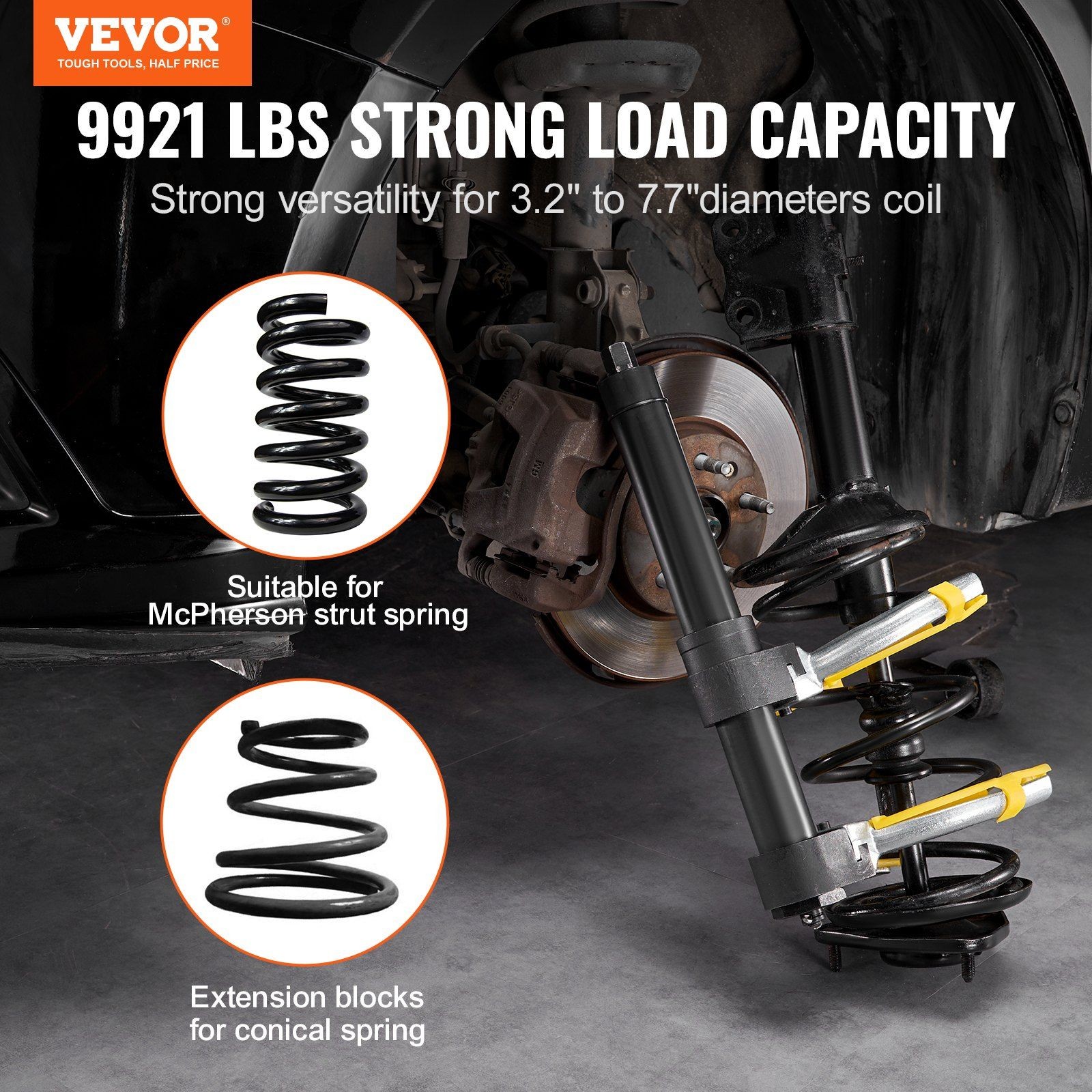 Multi-Vehicle Spring Compressor Set 4500kg with Wide Compression Range Tools gallery