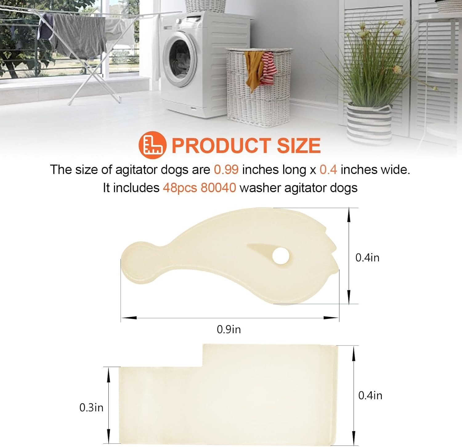80040 Washer Agitator Dogs Kit by Beaquicy Replacement for Whirlpool Ken-More gallery