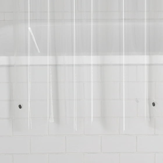 2 pack Mainstays Light Weight PEVA Shower Curtain Liner, 70" x 71" – Clear gallery