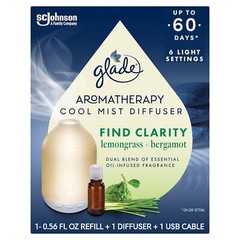 Glade Aromatherapy Diffuser with Essential Oils Italian Bergamot Lemongrass