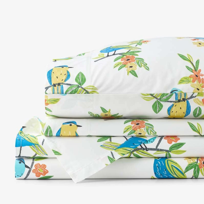 The Company Store - Summer Prints Classic Cool Cotton Percale Bed Sheet Set gallery
