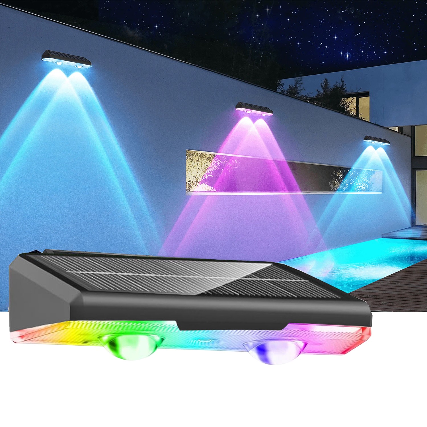 LED Solar Power Fence Lights Deck Door Wall Stair Step Outdoor Garden Decor Lamp gallery