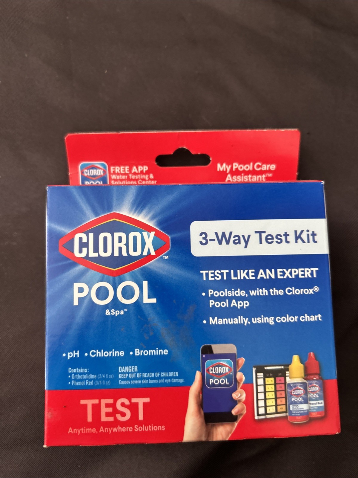 Clorox Pool & Spa 3-Way Water Test Kit pH Chlorine Bromine gallery