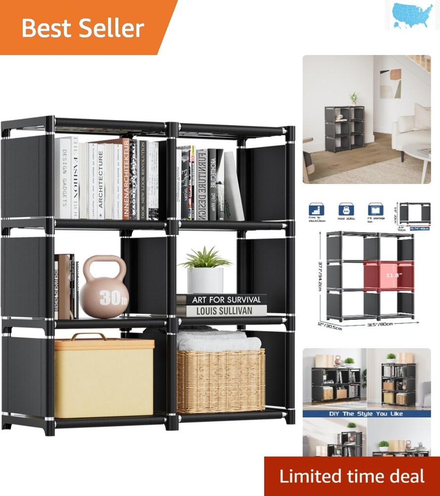 Versatile Tall 6-Cube Storage Unit for Bedrooms, Living Rooms, and More