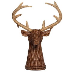 Juliska Brown Beige Devon Willow Wicker Woven Stag Vase 31″
