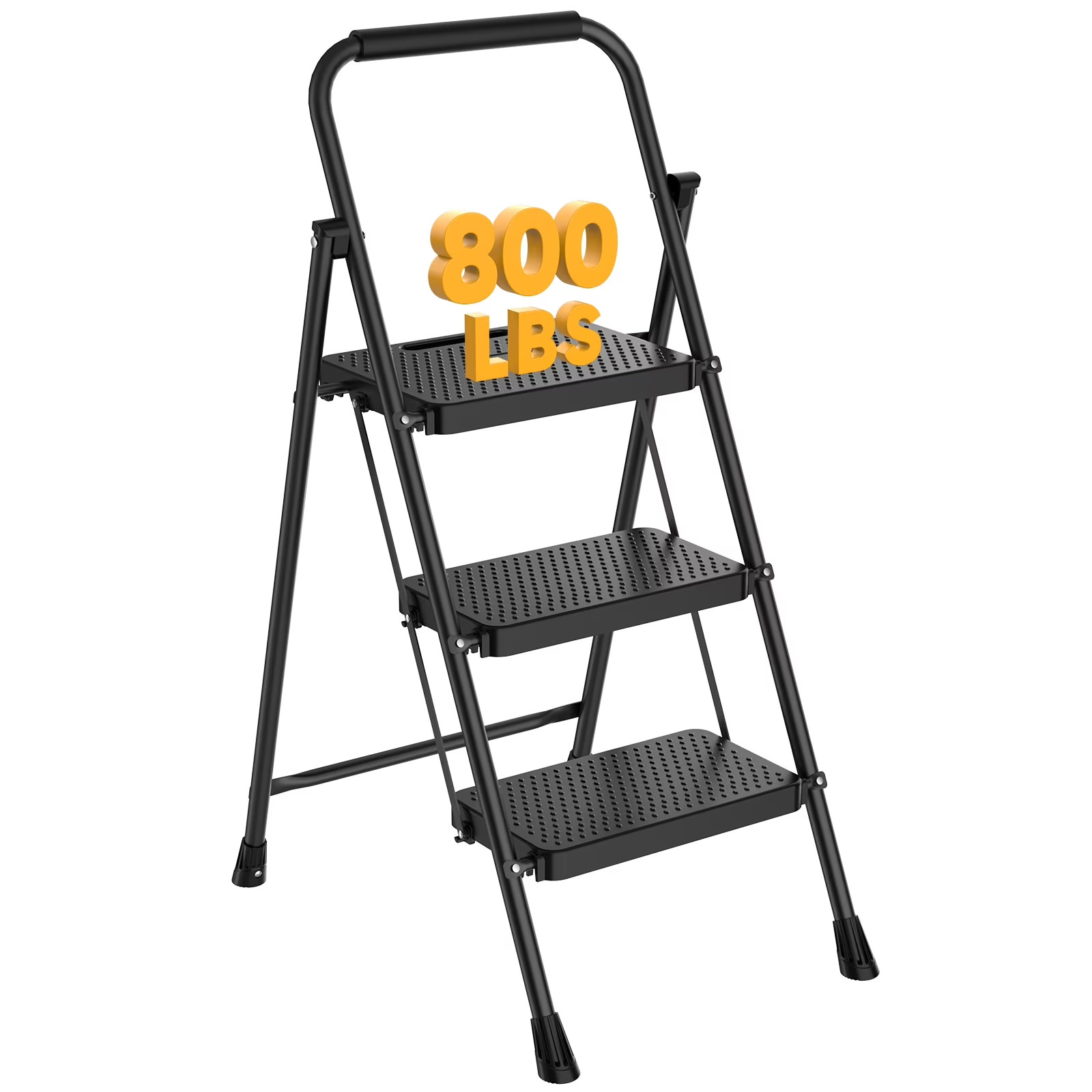 CONCETTA 3-Step Folding Ladder - Lightweight, Anti-Slip Pedal, 800lb Capacity gallery