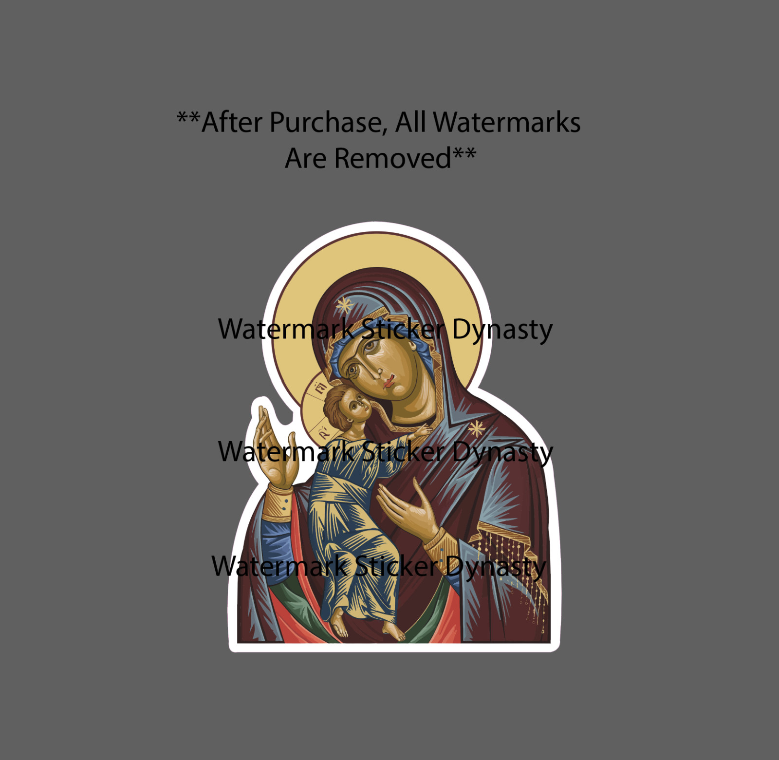 Holy Theotokos Sticker Waterproof Decal Baby Jesus Orthodox Church Gift NEW gallery