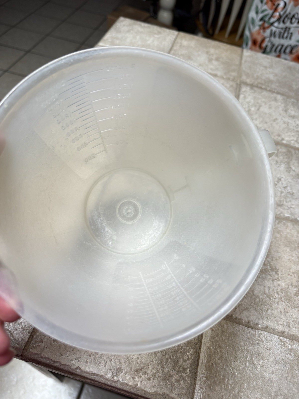 Tupperware Clear Plastic Liquid Measuring Cup with Handle & Volume Markings gallery