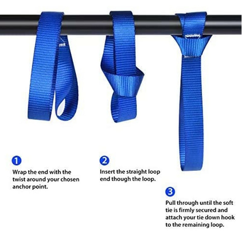 8 Pcs Soft Loop Tie Down Straps Ratchet Towing Cargo ATV UTV Motorcycle gallery