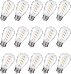 Shatterproof,Waterproof S14 String Light Bulbs Equivalent to 10 W, S14 Led Bulb