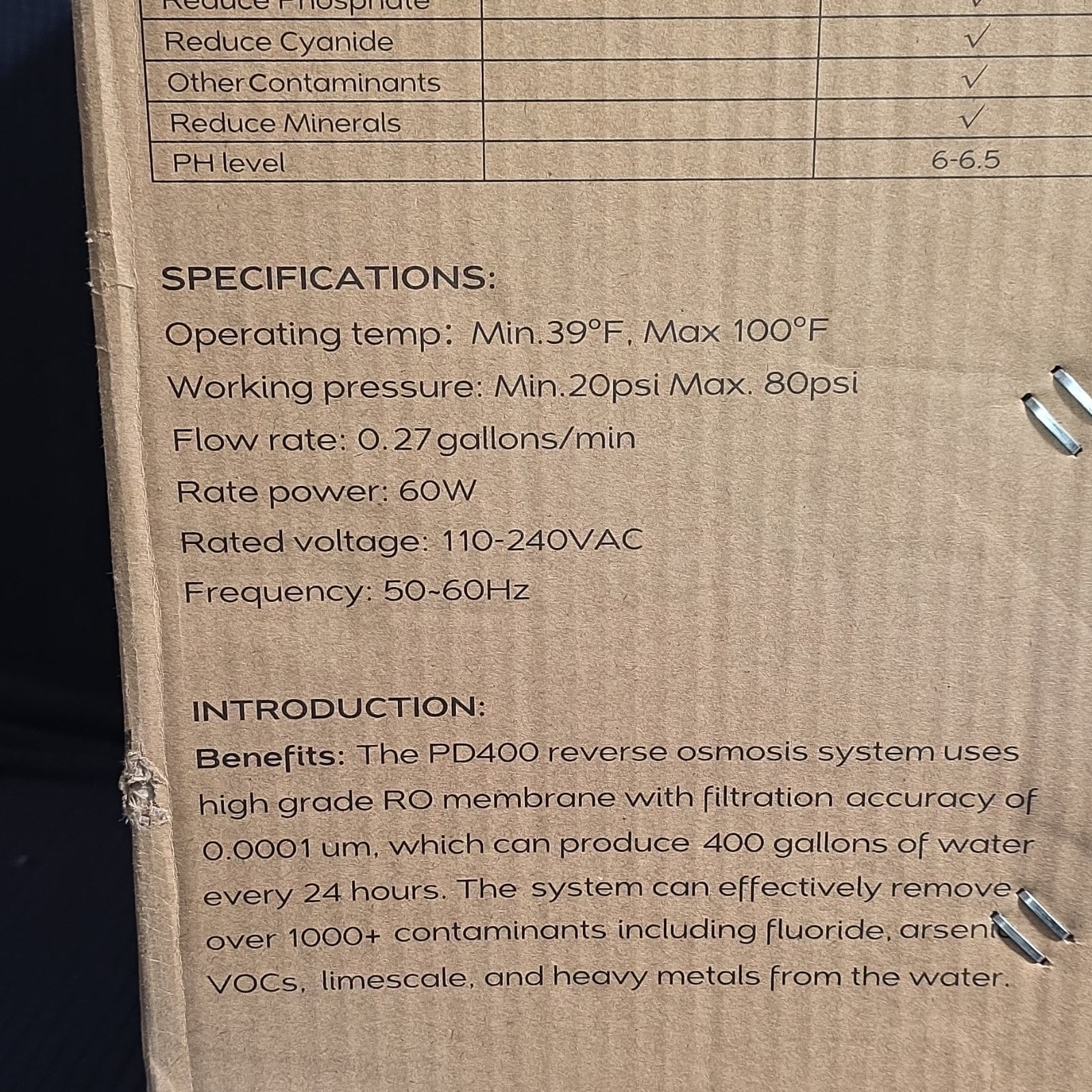 Frizzlife PD400 Reverse Osmosis Under Sink Water Filter 400 gal Stainless Steel gallery