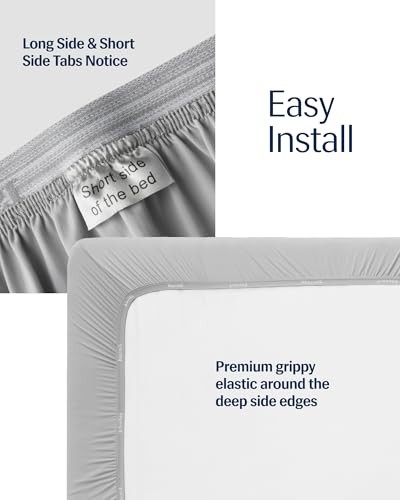 Evercool+ Fitted Sheet, King Size, 15" Deep (up King (72"X76"X15") Light Gray gallery