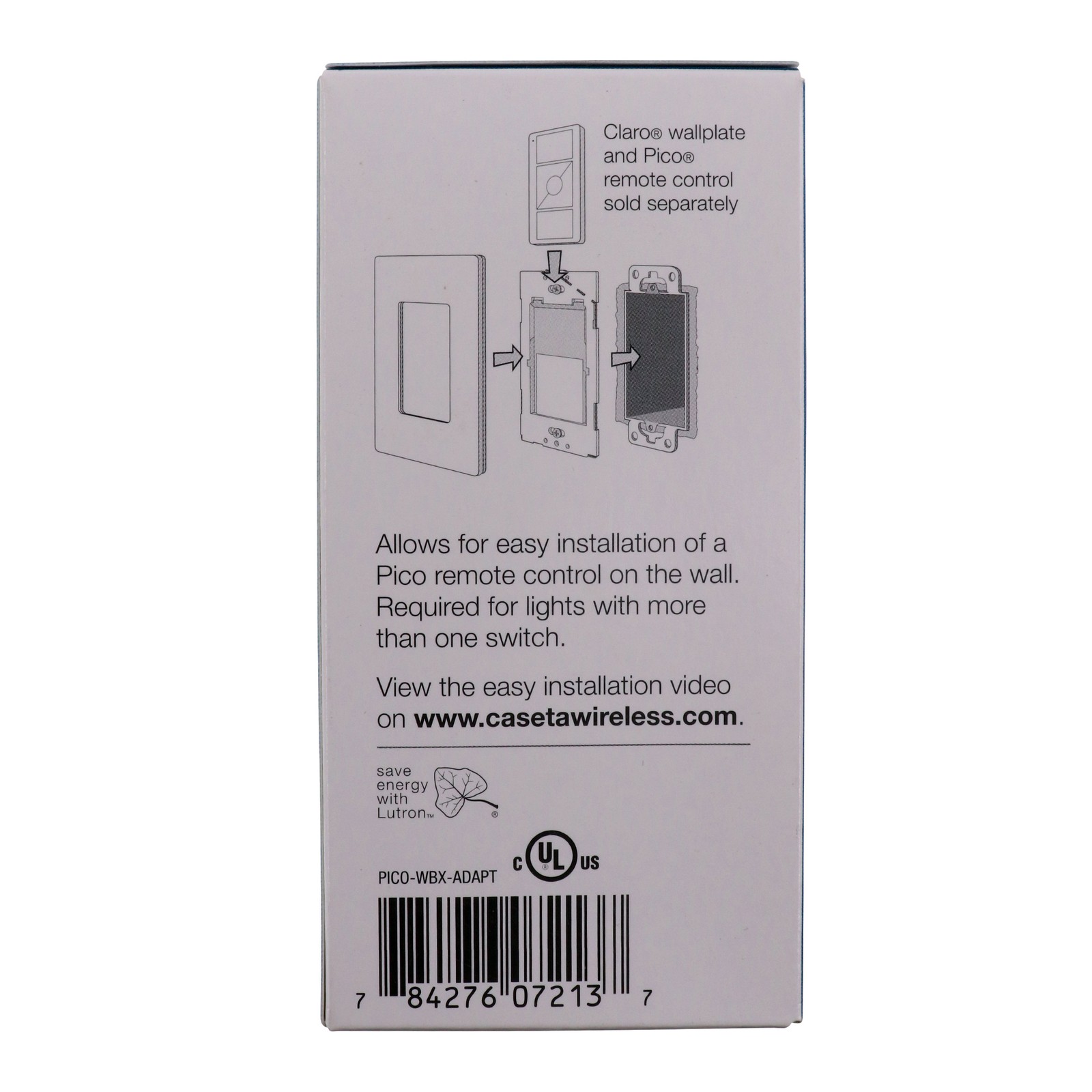 LUTRON PICO-WBX-ADAPT CASETA WIRELESS WALLPLATE BRACKET FOR PICO REMOTE gallery