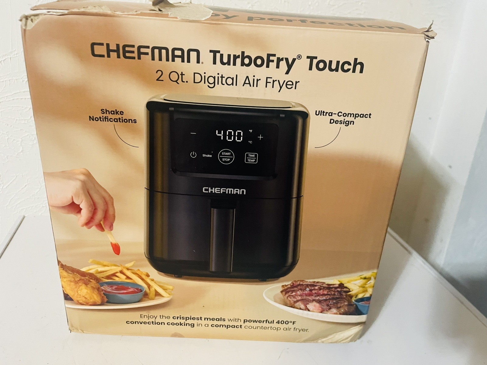 Chefman TurboFry Touch 2QT Digital Compact Mini Air Fryer Non Stick Ceramic 900W gallery
