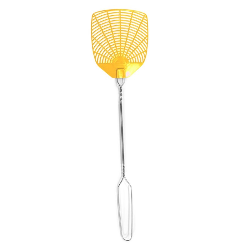 PIC WIRE Plastic Assorted Colors Metal Handle Fly Swatter (Pack of 24) gallery