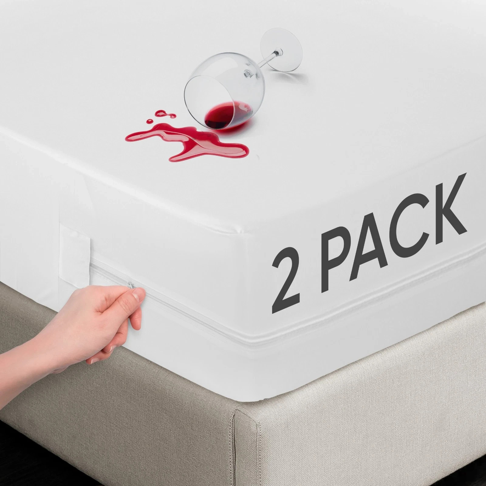 Mattress Encasement Waterproof Protector Zippered Deep Pocket Bed Bug Protector gallery