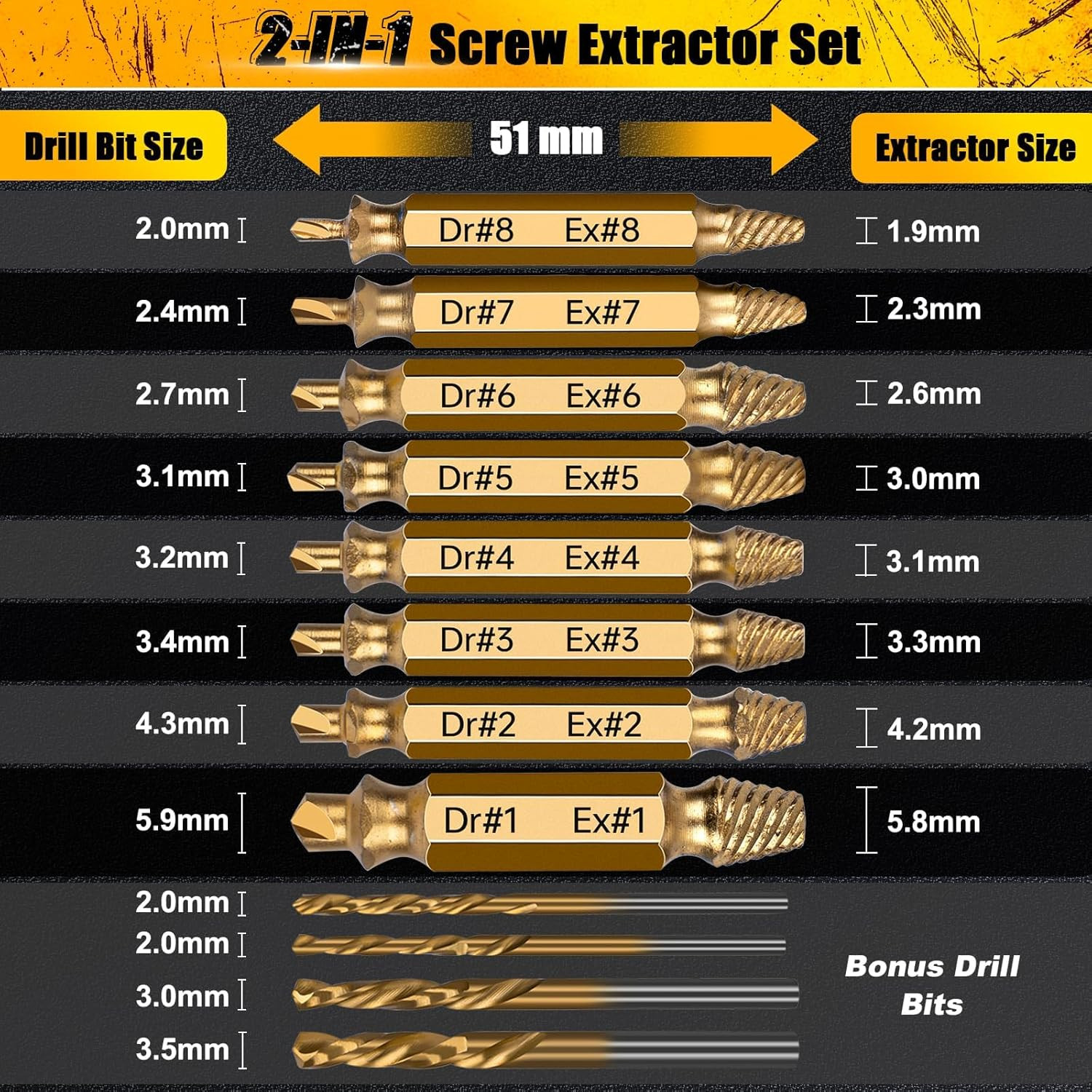 Topec 12 PCS Stripped Screw Extractor Set, Gift for Men, Easy Out Screw Extracto gallery