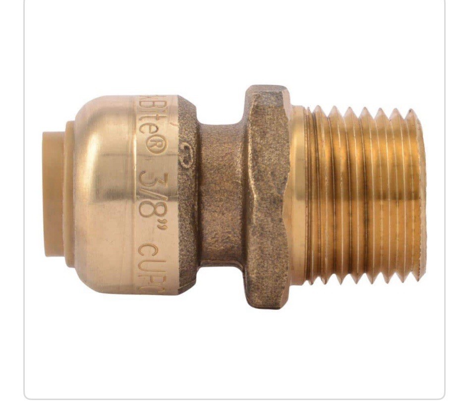 Sharkbite 3/8-in. I.D. Male Adapter, Push-to-Connect Fitting, Model: U118LFA gallery