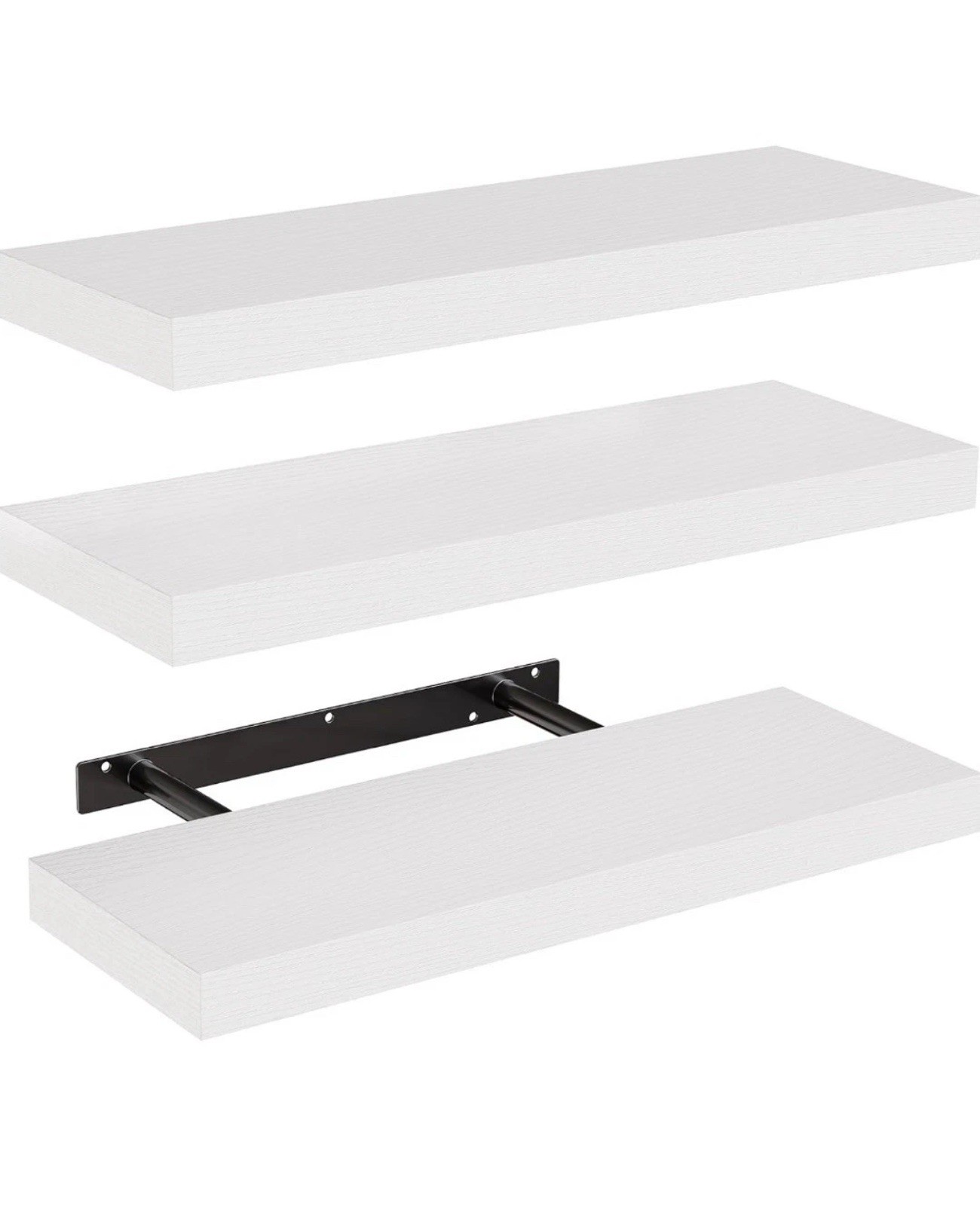 AMADA HOMEFURNISHING Floating Shelves, Wall Shelves for 15.7 Inches White gallery