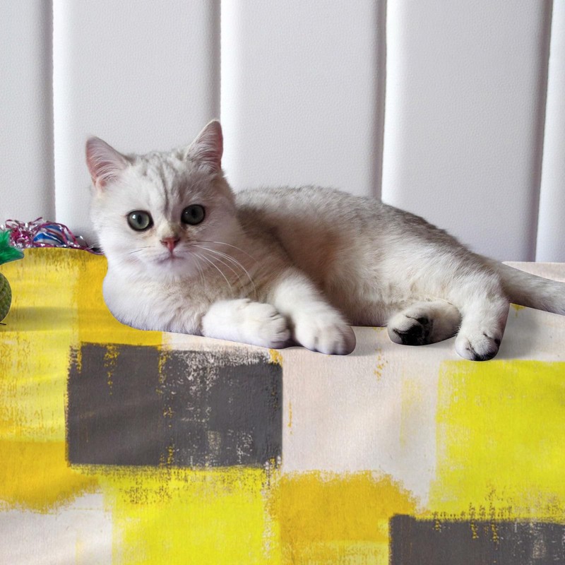 Yellow Grey Ombre Throw Blanket, Soft AntiPilling Modern Flannel Blanket, All... gallery