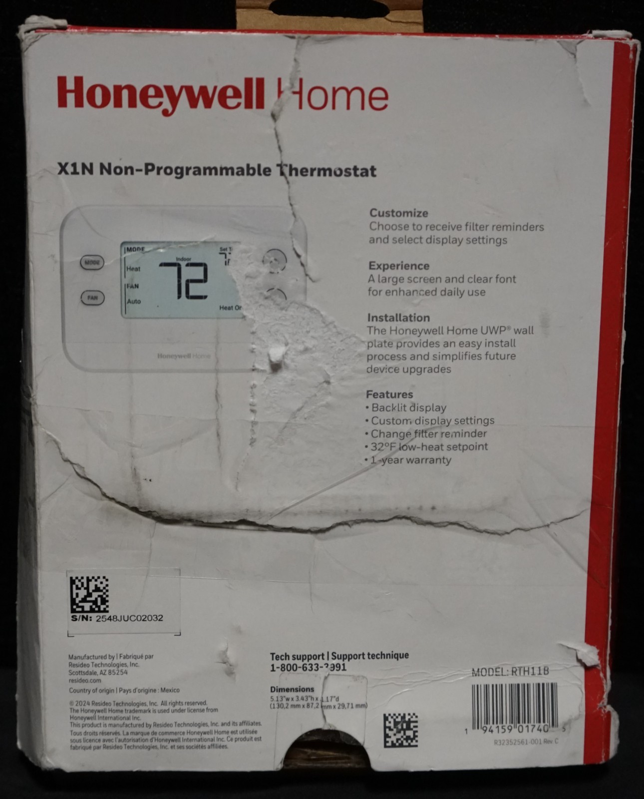 HONEYWELL RTH11B HOME X1N NON-PROGRAMMABLE THERMOSTAT gallery