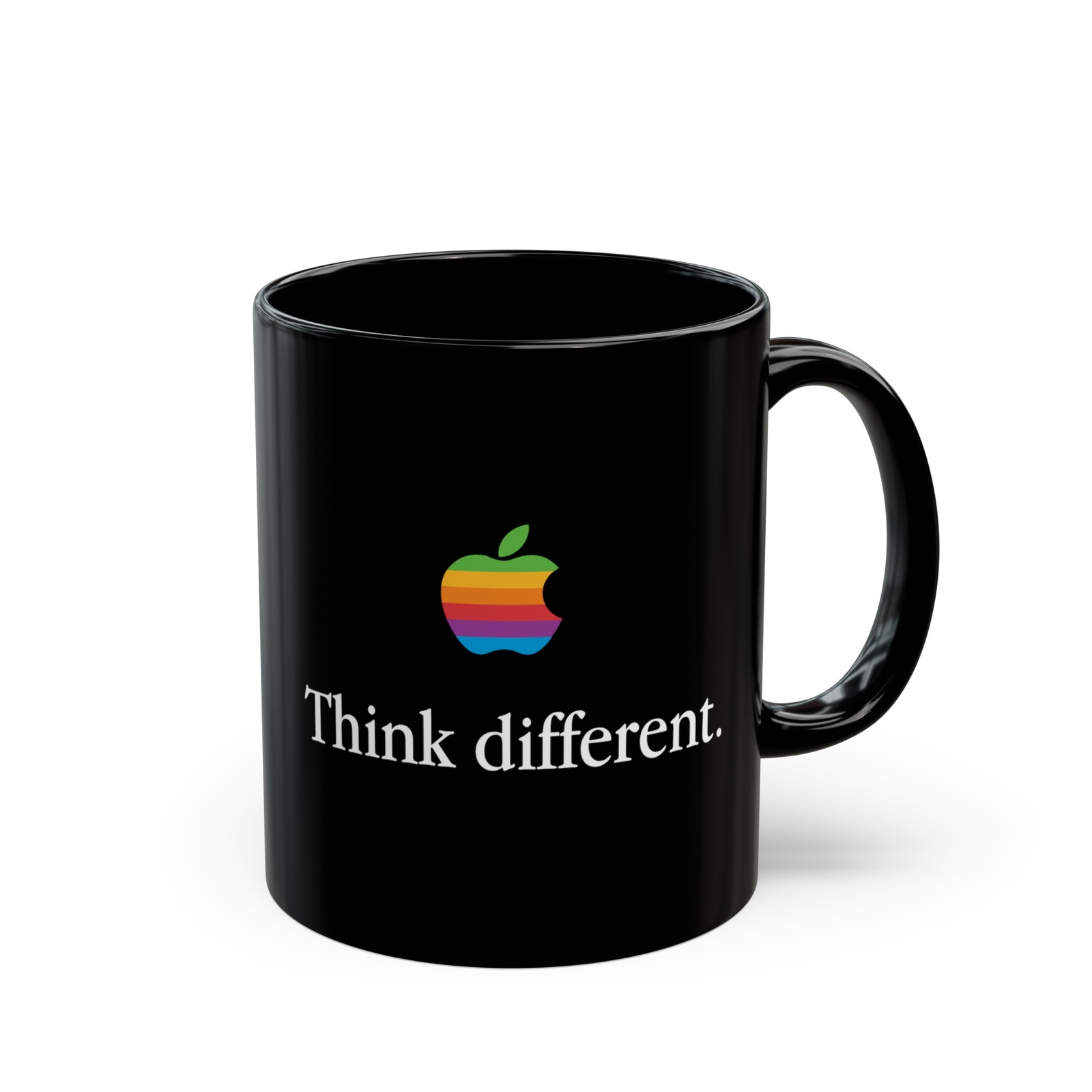 Think Different Apple Computer Ceramic Black Mug Best Gift Tea Coffee Mug 11oz gallery