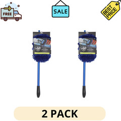 2Pack Auto Drive Microfiber Mop with Telescoping Aluminum Handle, Chenille Cover