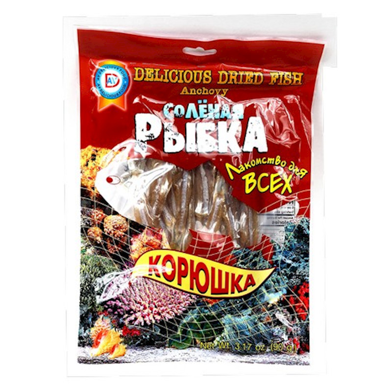 AV Delicious Dry Fish KORUSHKA 90g Vacuum Packed All Natural КОРЮШКА SMELT NOGMO gallery
