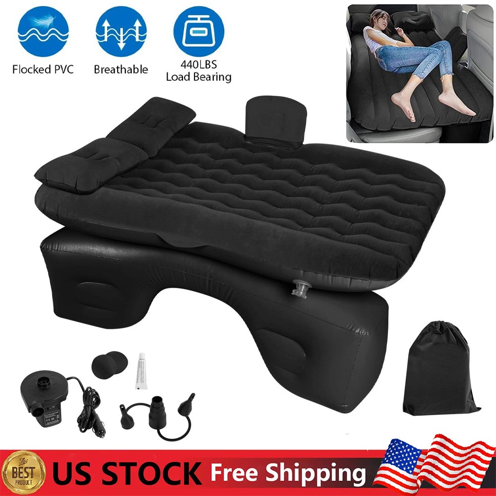 Inflatable Car Bed Air Mattress Back Seat Portable Travel Camping Sleep Pad SUV gallery