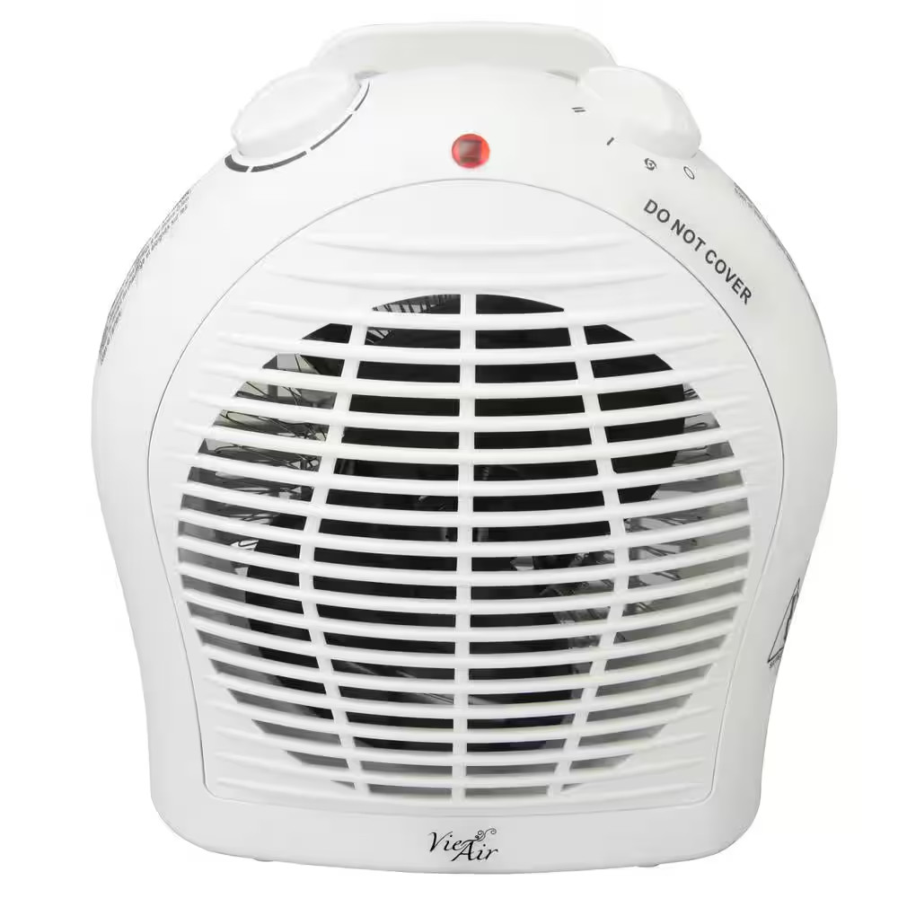 1,500-Watt 2-Settings Electric Portable Fan Heater with Adjustable Thermostat gallery