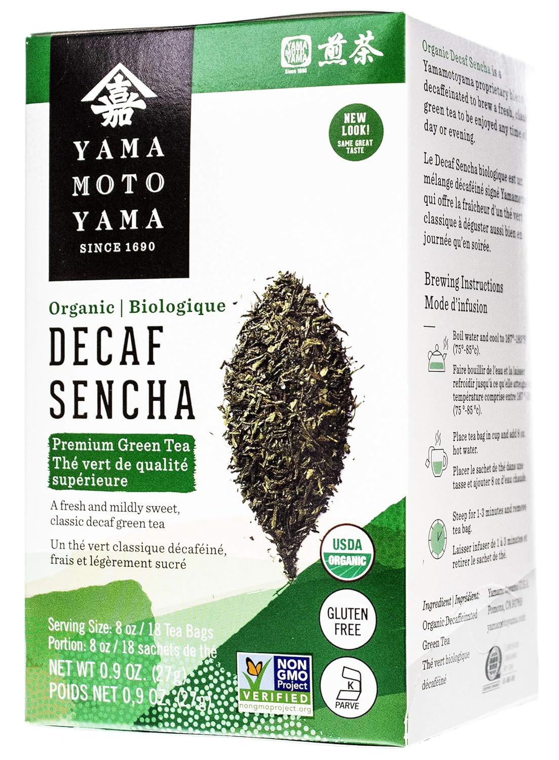 Organic Decaffeinated Sencha Green Tea Bags, 18 Count gallery