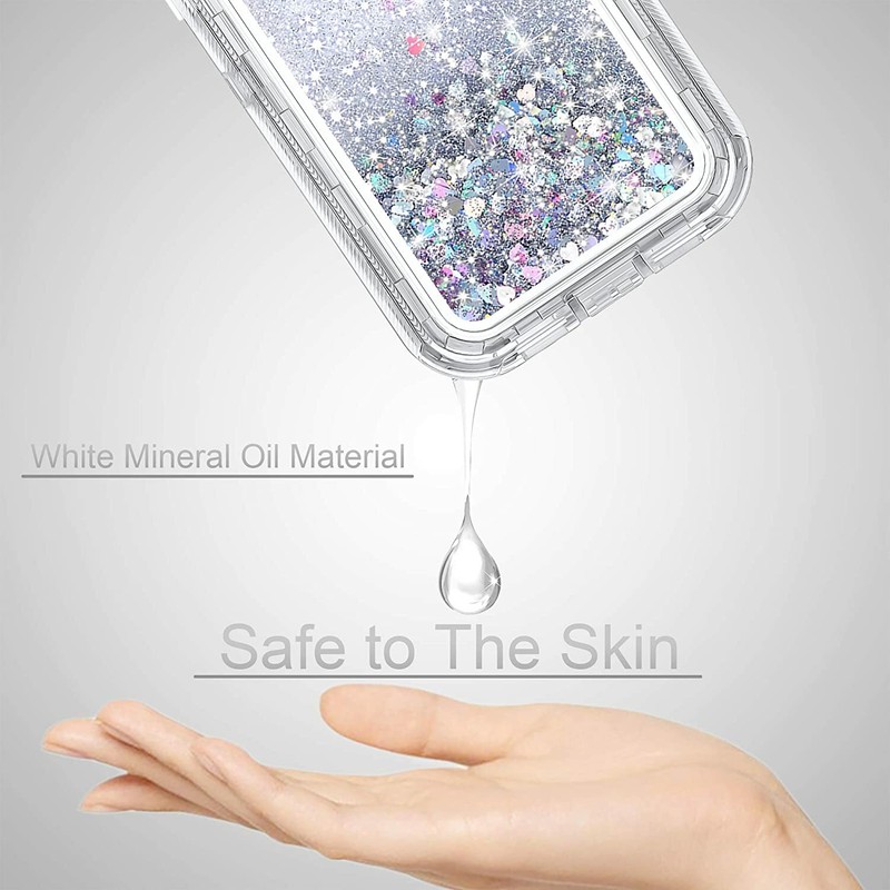 For iPhone 7 8 Plus XR Pro Max 11 12 13 14 Liquid Glitter Shockproof Case Cover gallery