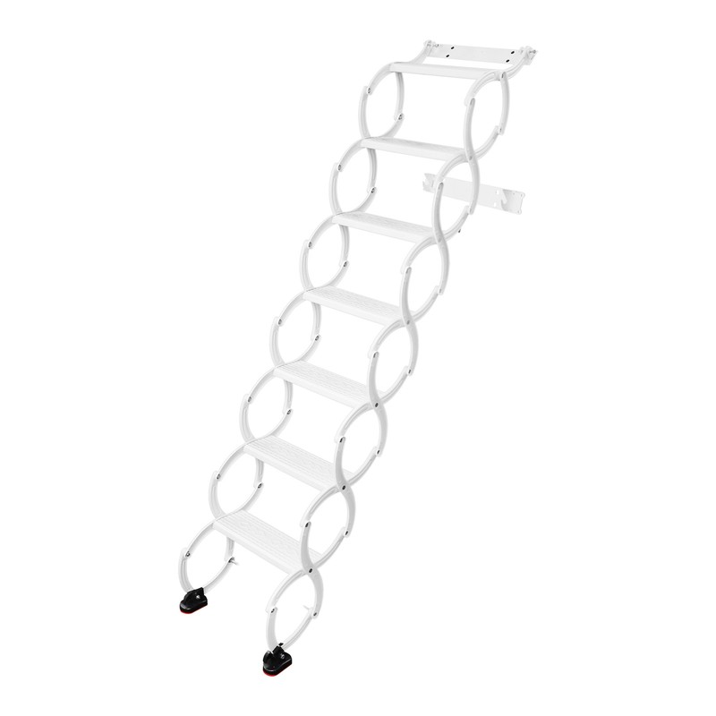 Retractable Pull-Down Attic Ladder -68.9" Wall Mounted Folding Loft Ladder Stair gallery