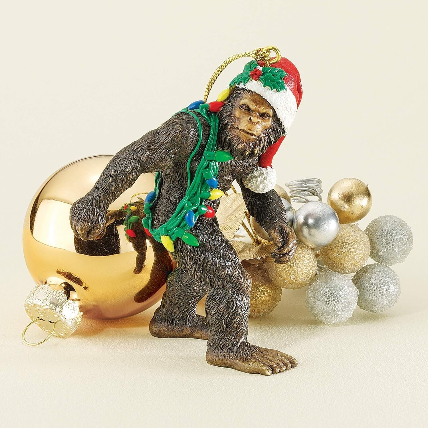 Design Toscano Bigfoot Yeti With Santa Hat Christmas Tree Ornament (3 x 2 Inch) gallery