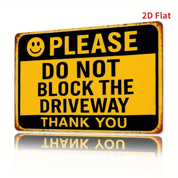 Do Not Block Driveway Sig Yard Driveway Notice Metal Wall Plaque Outdoor Decor gallery